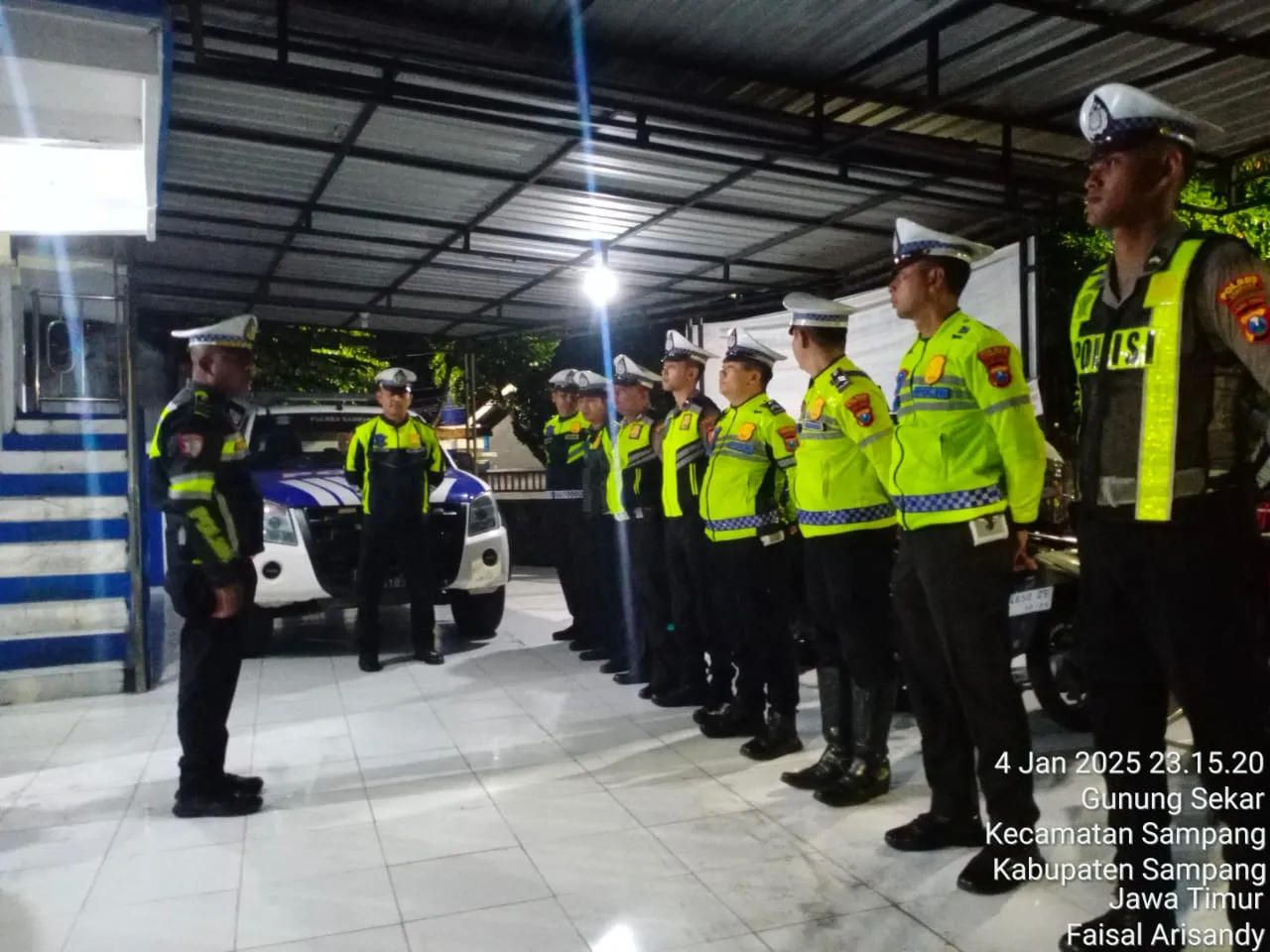 Antisipasi Balap Liar dan Tawuran Remaja, Satlantas Polres Sampang Gelar Patroli Malam