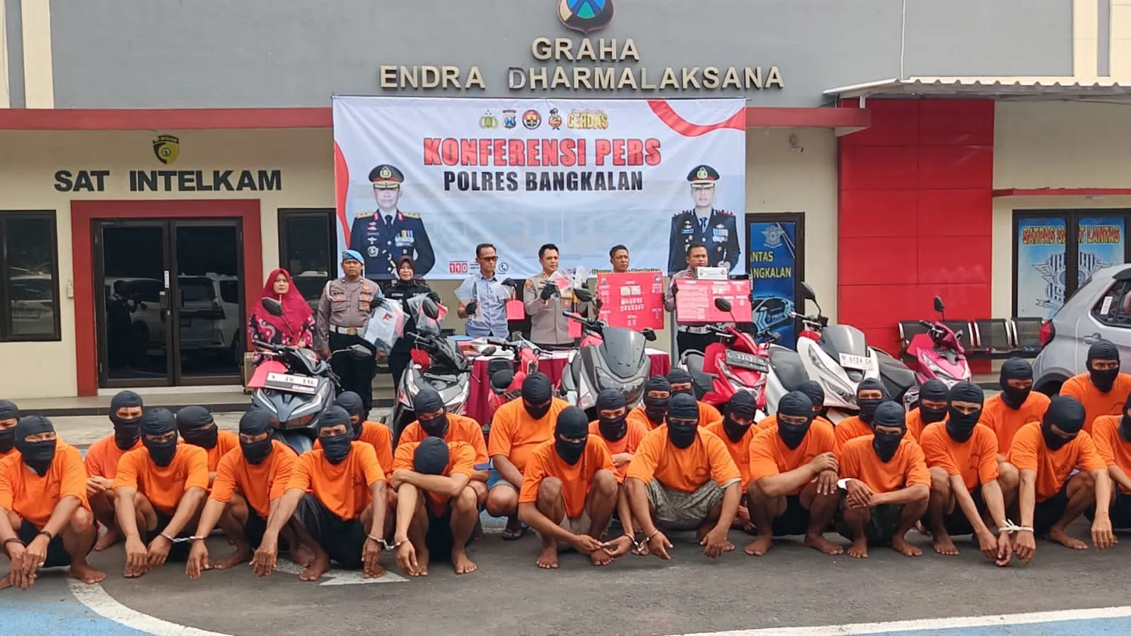 Polres Bangkalan Berhasil Amankan 28 Tersangka, Dalam Ungkap Kasus Satu Bulan Terakhir 
