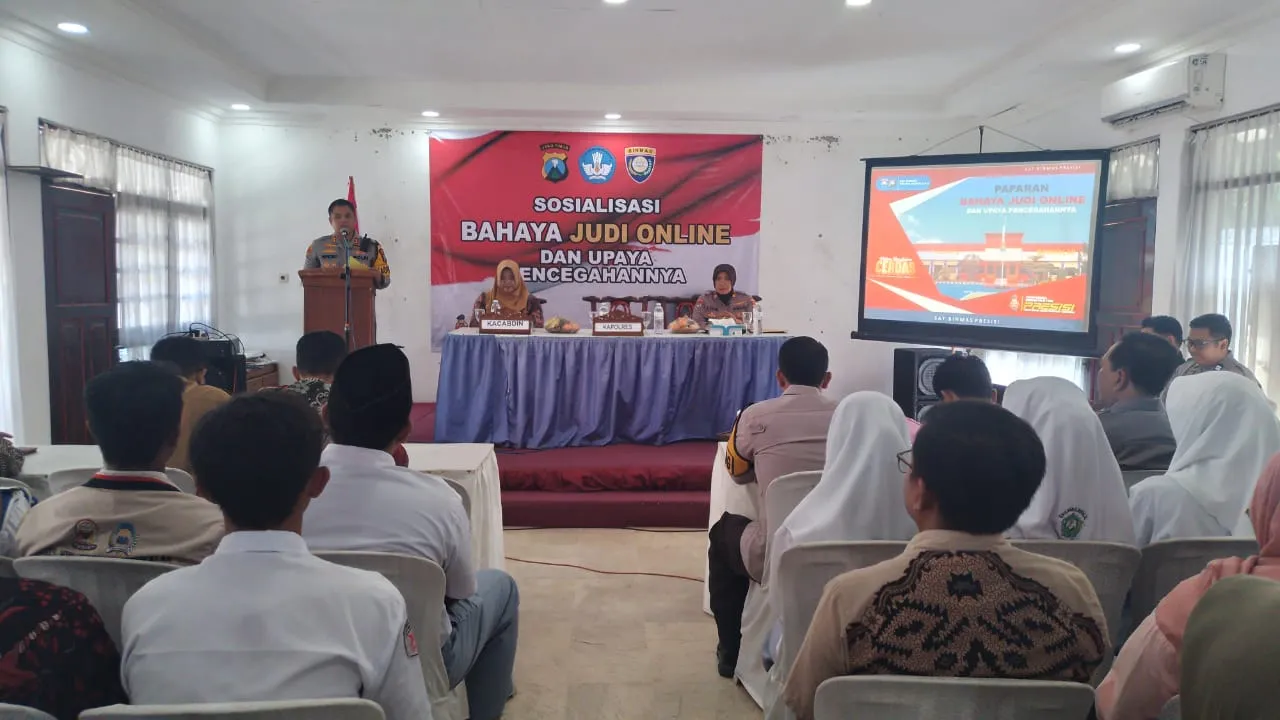 Sasar Guru dan Pelajar, Polres Bangkalan Sosialisasikan Bahaya Judol