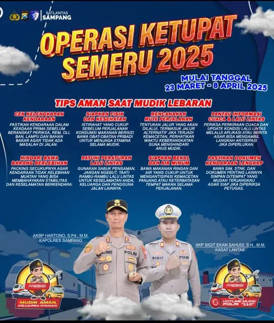 Jelang Lebaran, Polres Sampang Gelar Operasi Ketupat, Mulai Tanggal 23 Maret Sampai 8 Apri 2025