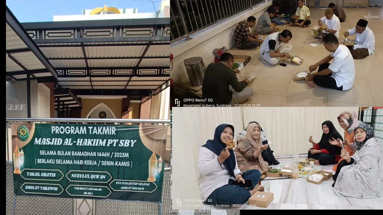 Pembagian Takjil dan Buka Bersama di Masjid Al Hakim di Pengadilan Tinggi Surabaya