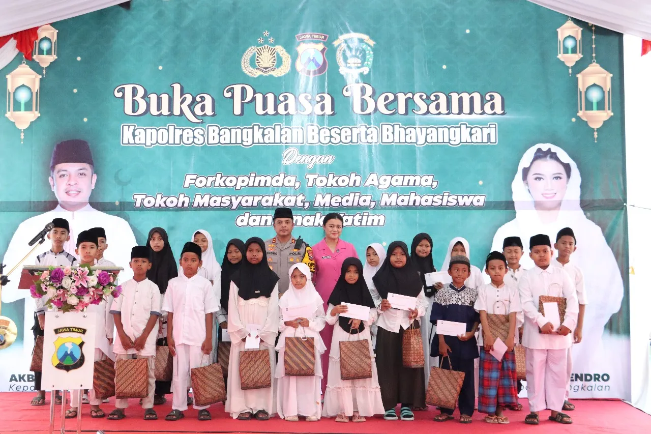 Polres Bangkalan Semarakkan Ramadhan dengan Berbagi Takjil dan Buka Puasa Bersama Seluruh Elemen