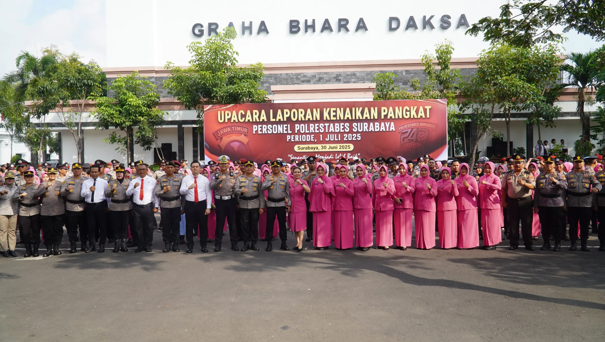 189 Personil Polrestabes Surabaya Naik Pangkat: Momen Syukur, Tanggung Jawab, dan Komitmen Melayani