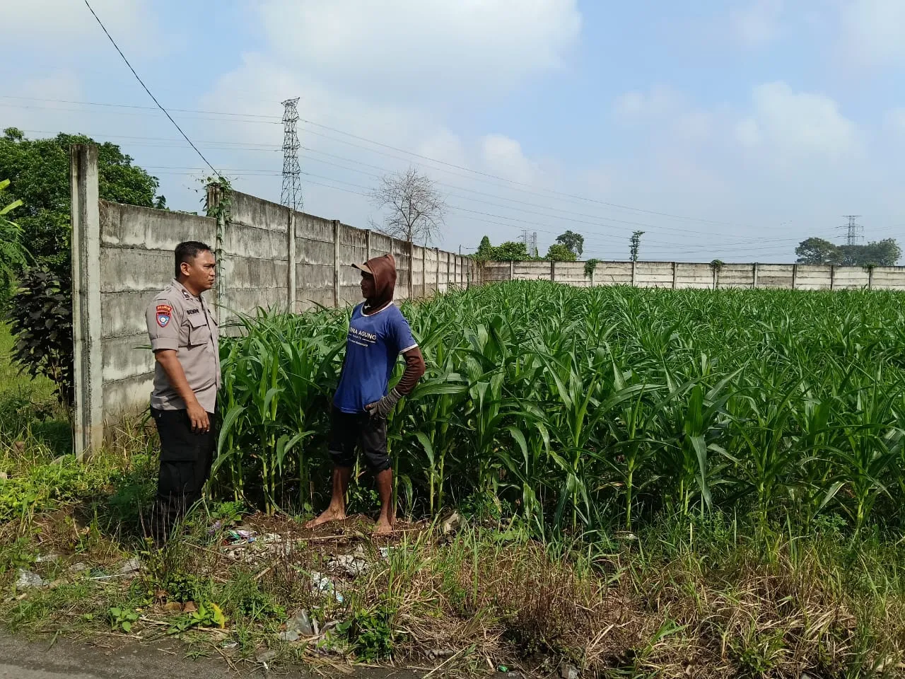 Program Ketahanan Pangan Polsek Kertosono Bangkitkan Lahan Tak Tergarap