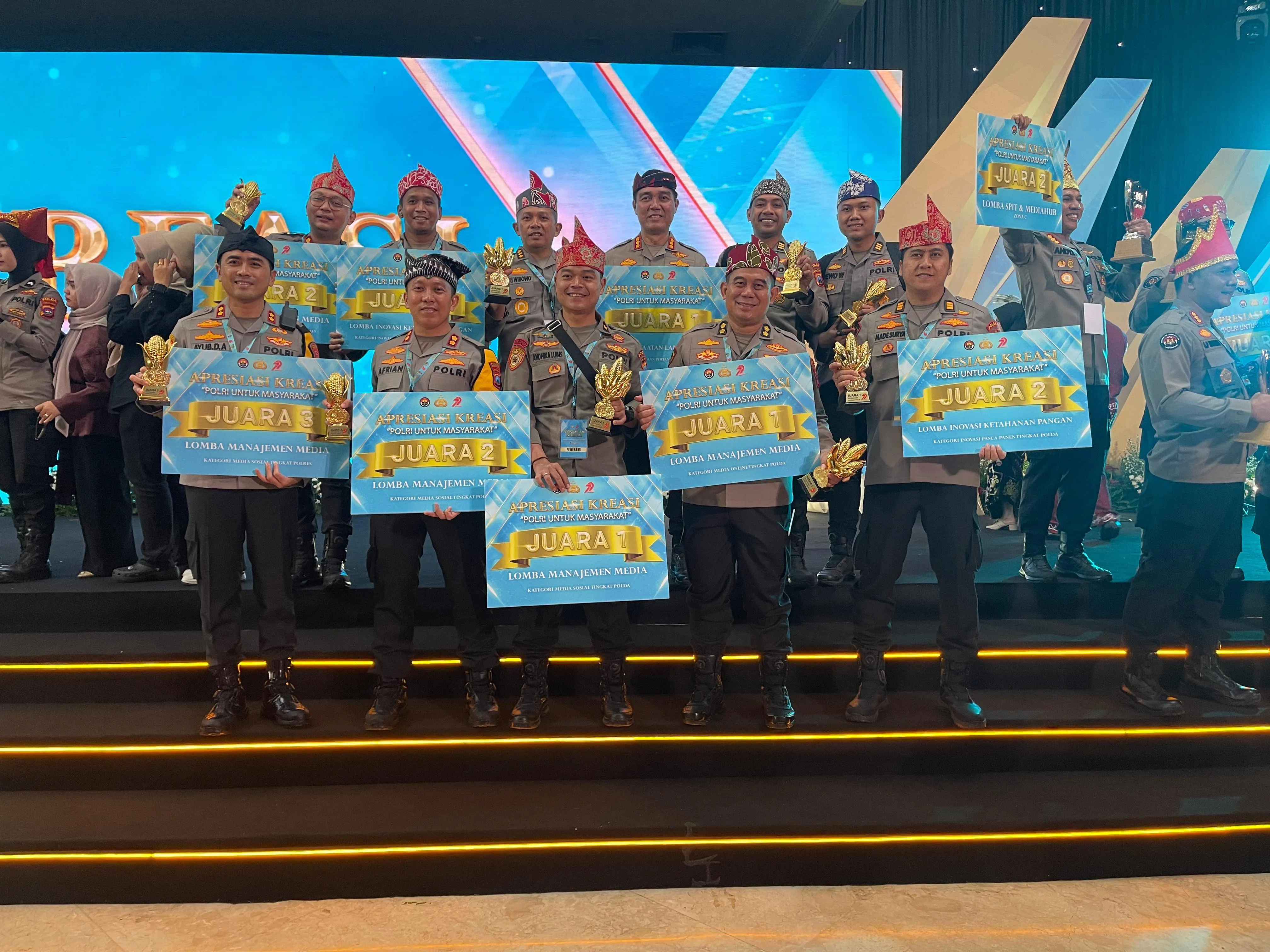 Borong Juara! Polda Jatim Bersinar di Awarding Day Apresiasi Kreasi Polri
