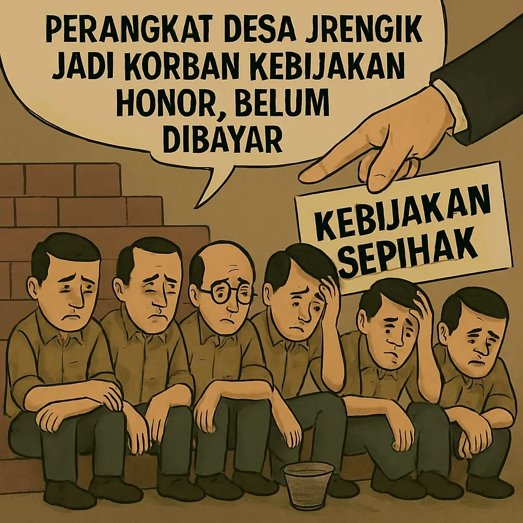 Perangkat Desa Jrengik Diduga Jadi Korban Kebijakan Sepihak, Honor Belum Dibayar