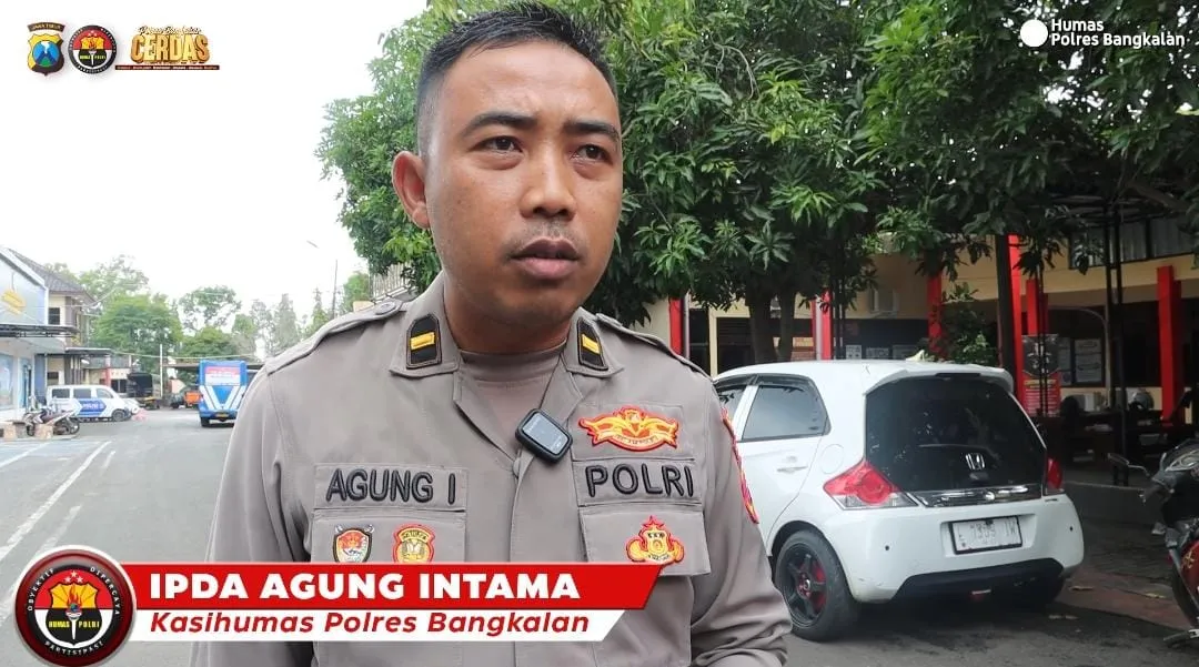 Polres Bangkalan Tangani Laka Lantas Dua Truk Box di KM 5.300 Suramadu