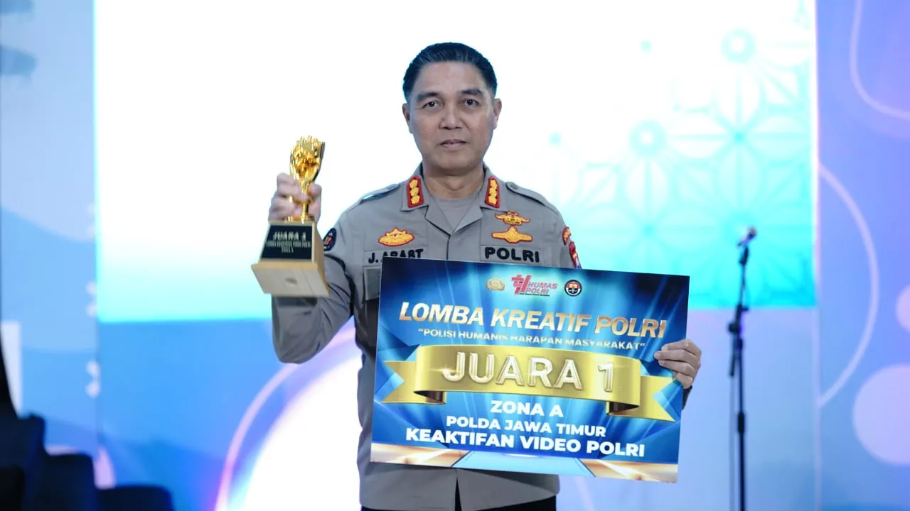 Humas Polda Jatim Raih Peringkat 1 Nominasi Keaktifan Video Polri Zona A