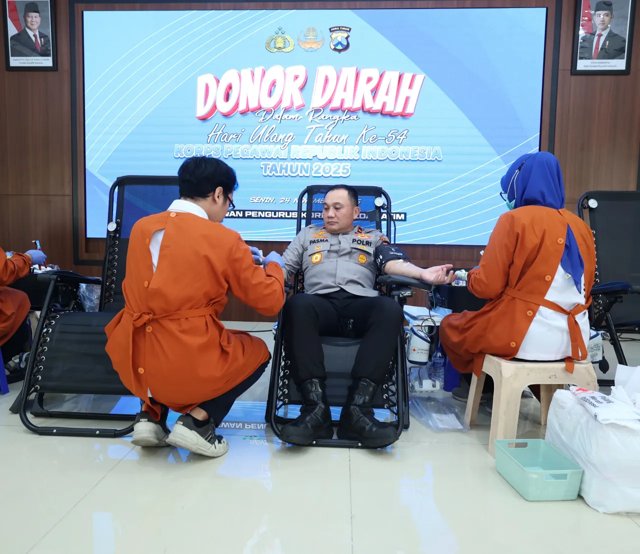 Polda Jatim Gelar Donor Darah Sambut HUT Korpri ke-54