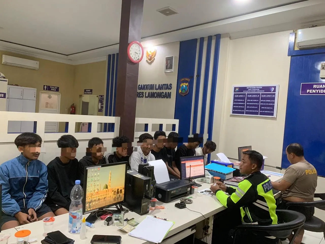 Operasi Zebra Semeru Polres Lamongan Amankan 9 Remaja dan 3 Motor Balap Liar