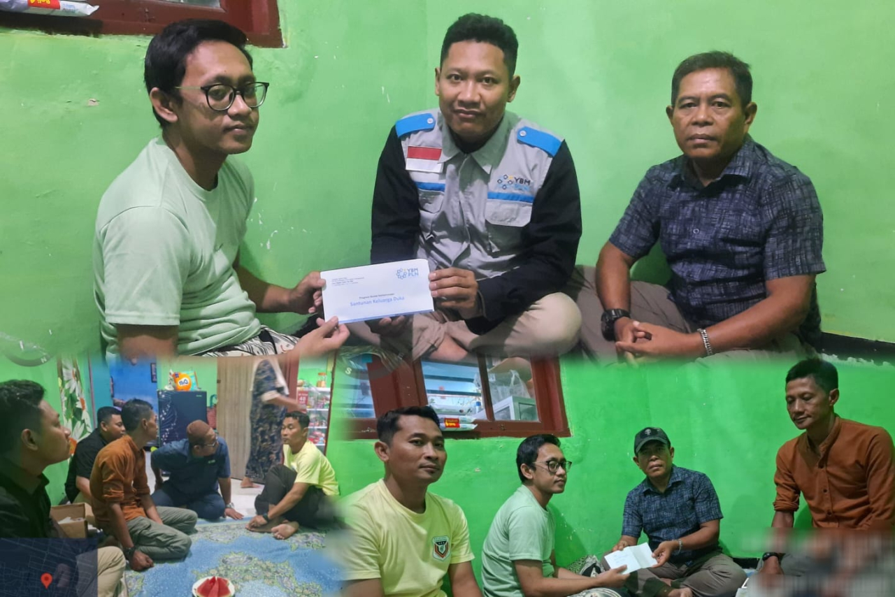 YBM PLN UIP JBTB Bersama Karyawan TAD Takziah dan Serahkan Santunan untuk Keluarga Almarhum Sutiyo