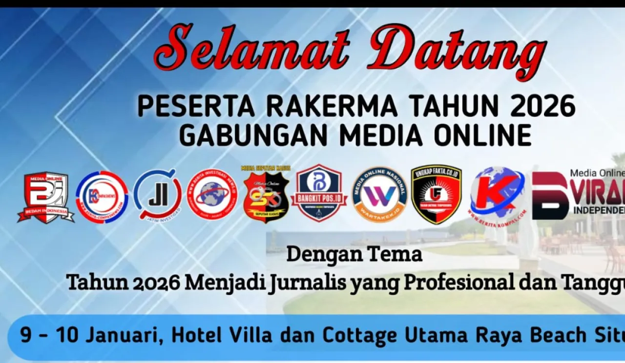 Gabungan Media Online Gelar Rakerma Tahun 2026 di Hotel Villa dan Cottage Utama Raya Beach Situbondo