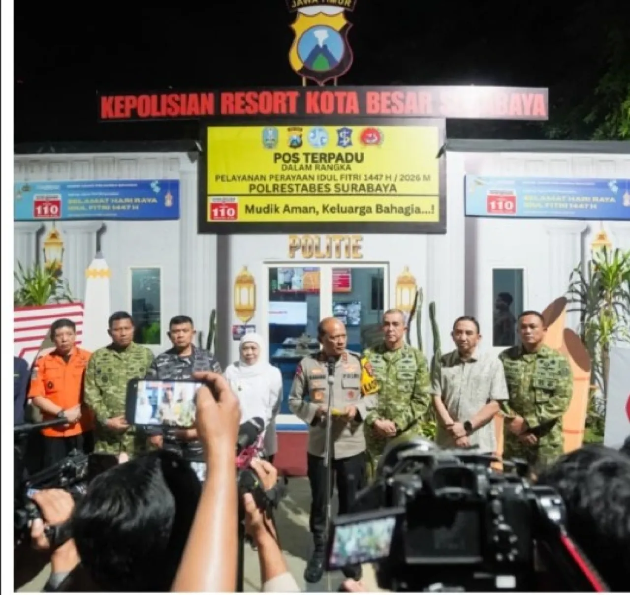 Kapolrestabes Surabaya Pastikan Keamanan Malam Takbiran dan Kelancaran Arus Mudik 2026
