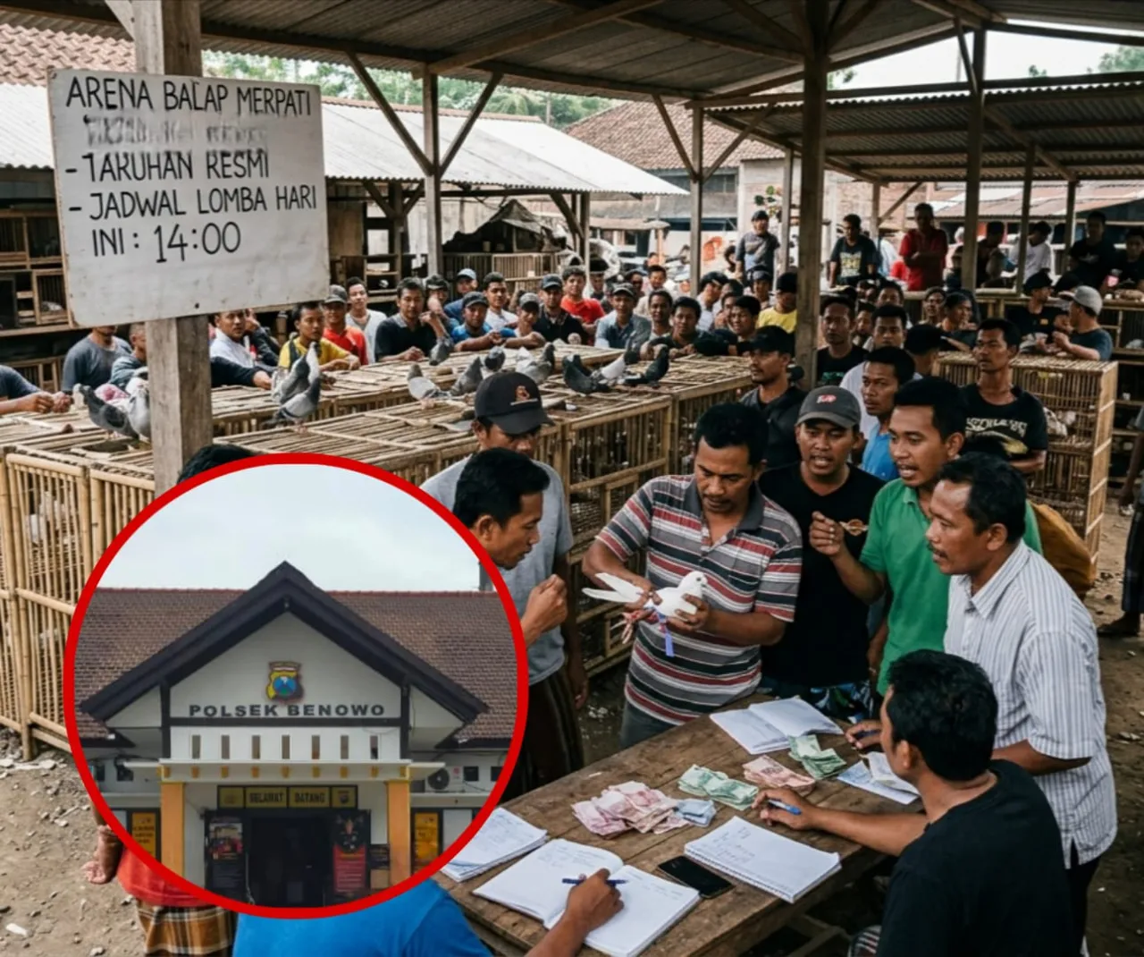 Dugaan Judi Merpati di Benowo, Publik Soroti Dugaan Pembiaran Aparat