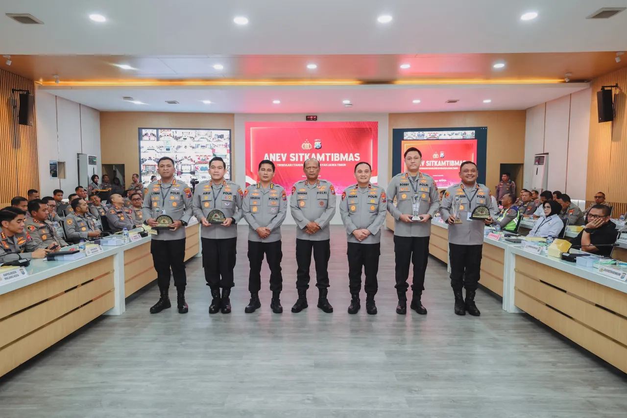 Pimpin Anev, Kapolda Jatim : Situasi Kamtibmas Jawa Timur Januari - Maret 2026 Kondusif
