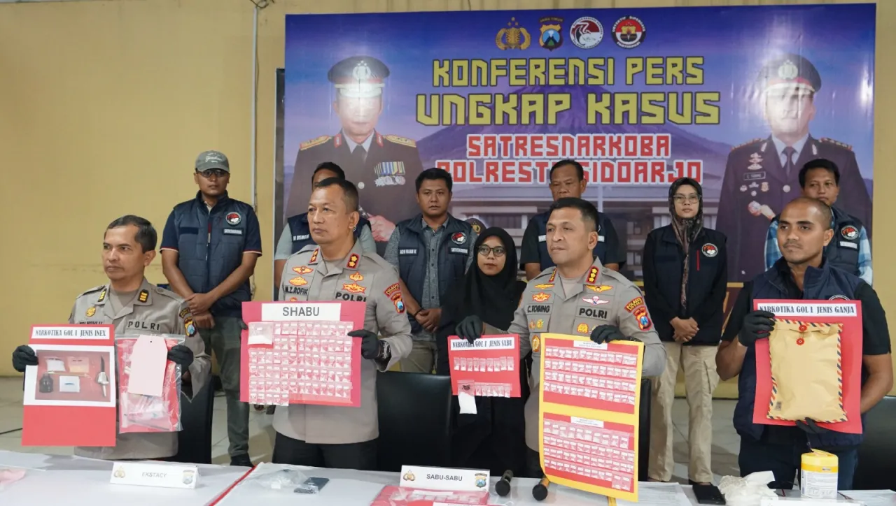 Polresta Sidoarjo Ungkap 19 Kasus Narkoba Selamatkan 4000 Jiwa dari Bahaya Narkotika
