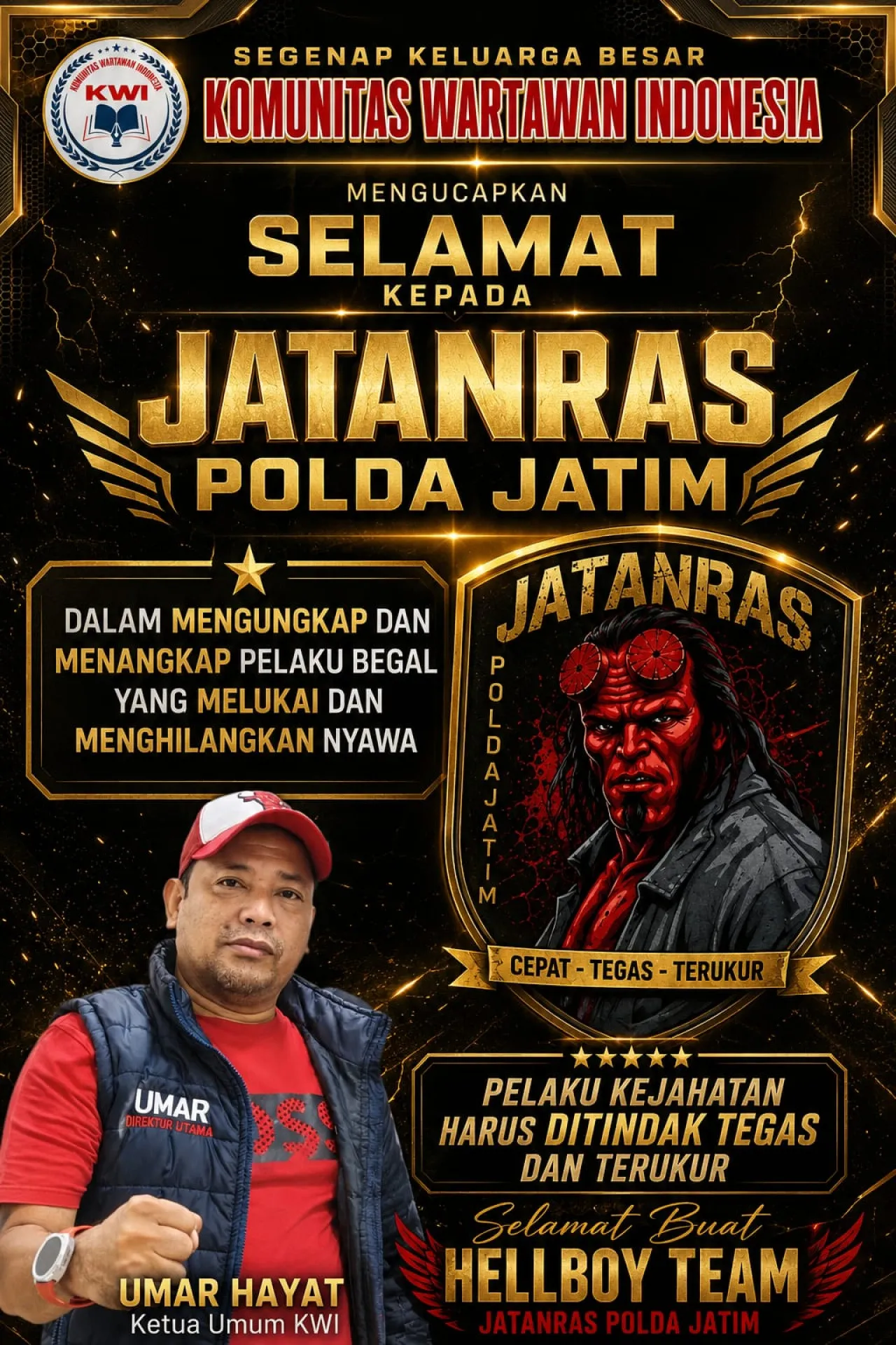 Umar Apresiasi Polda Jatim Atas Keberhasilan Ungkap Kasus Begal Maut