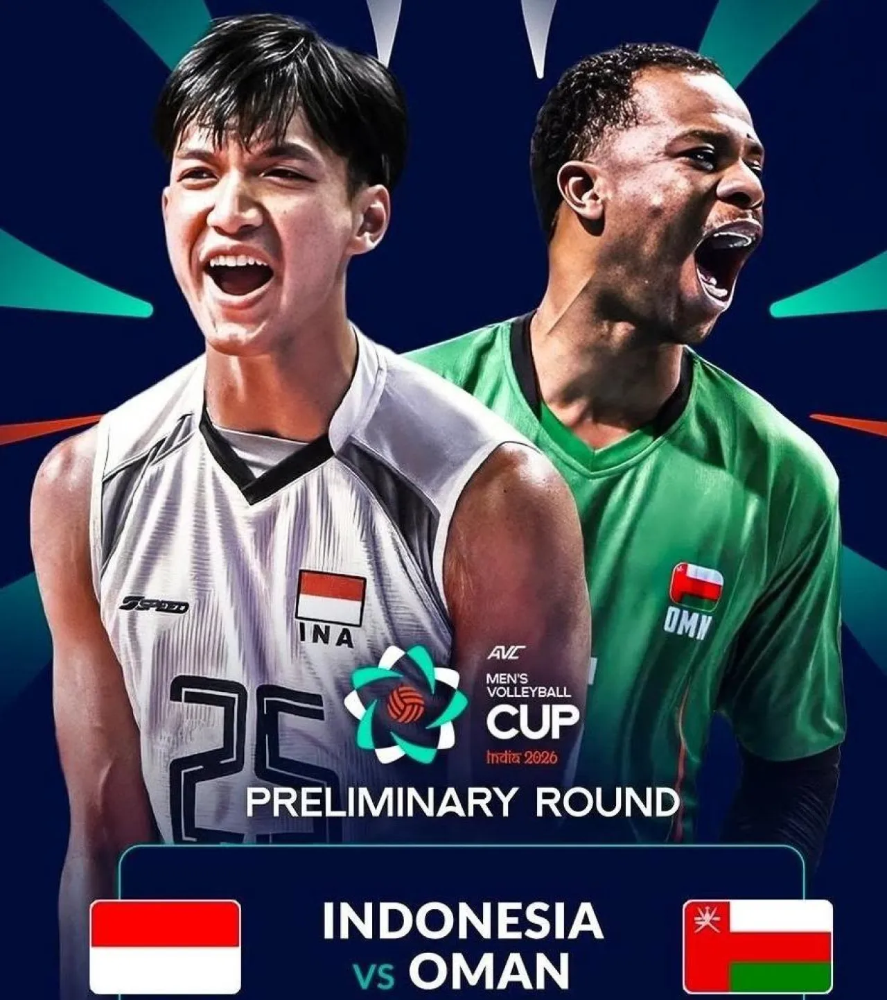 Indonesia Kalahkan Oman 3-1 di AVC Men's Volleyball Cup India 2026