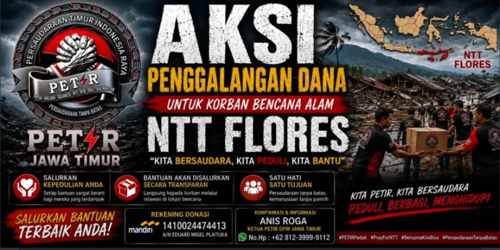 PETIR DPW Jawa Timur Galang Dana untuk Korban Bencana Flores, NTT