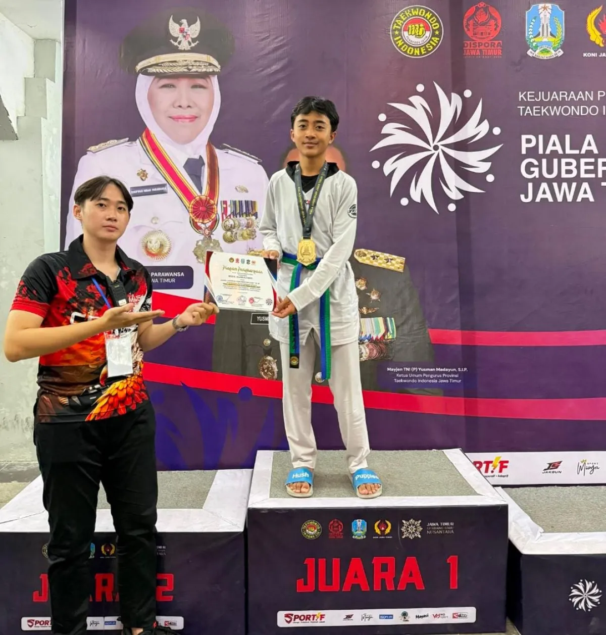Gemilang di Arena Taekwondo, Moch. Adam Alvaro Raih Juara 1 Kyorugi Semi Prestasi Cadet M-49 Piala Gubernur Jatim 2026