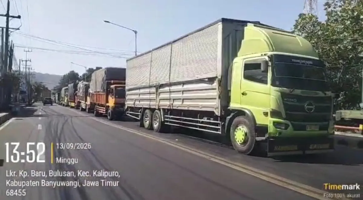Kepadatan Jalur Logistik Ketapang Kembali Terpantau, Arus Tanjung Wangi–Gilimas Tetap Terkendali