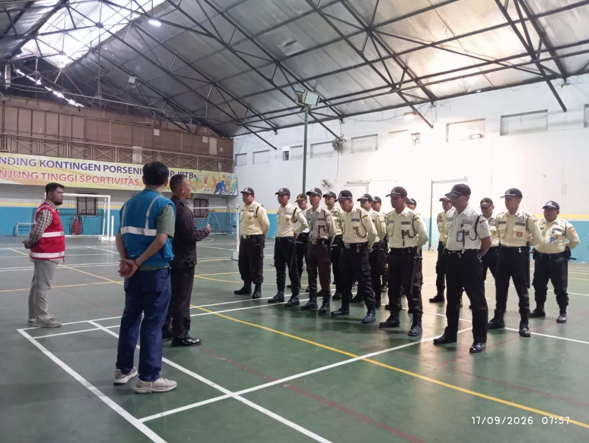 Satpam Haleyora Powerindo–PLN UIP JBTB Perkuat Kesiapsiagaan melalui PBB dan Penyegaran Jasmani
